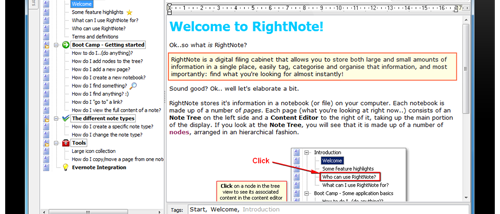 Portable RightNote screenshot