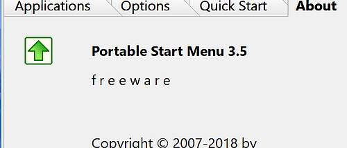 Portable Start Menu screenshot