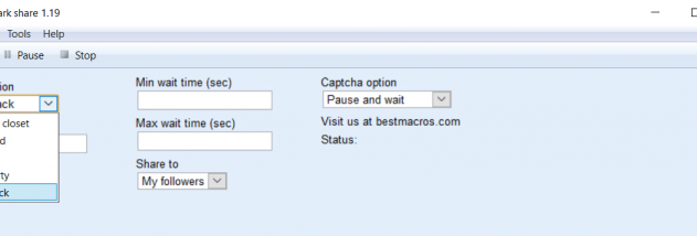 Poshmark share bot screenshot