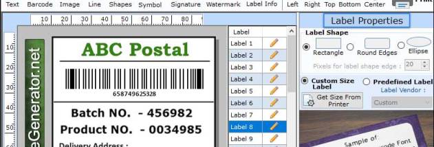 Post Office Barcode Generator screenshot