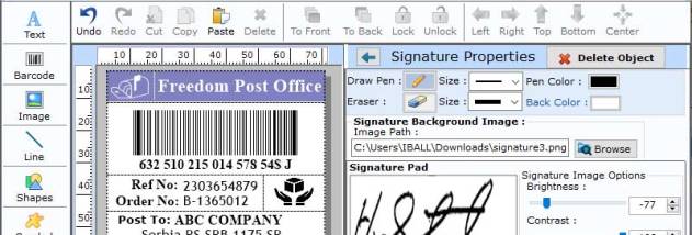 Postal and Banking Barcode Software screenshot