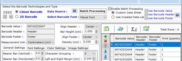 Postal Barcode Label Designing Software screenshot