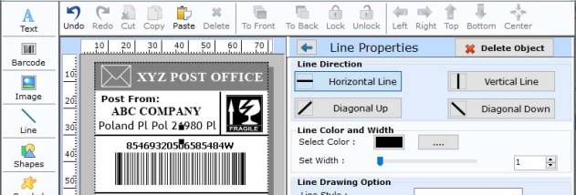 Postal Barcode Label Maker screenshot