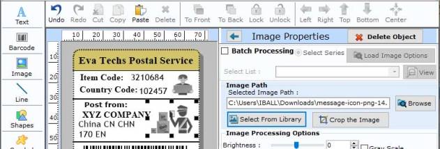 Postal Barcode Designing Tool screenshot