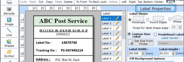 Postal Barcode Labels Maker screenshot