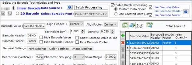 Banking Barcode Labels Software screenshot