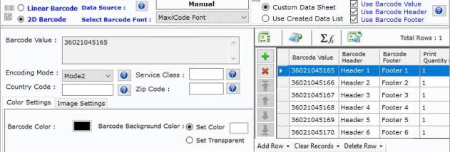 Postal Courier and Mail Barcode Maker screenshot