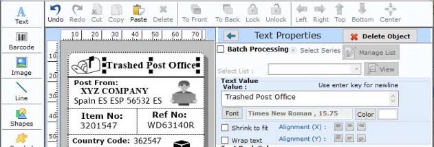 Postal Mail Barcode Software screenshot