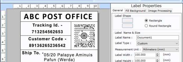 Postal Service Barcode Creator Program screenshot