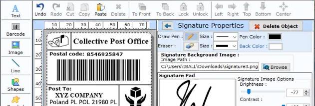 Postal Service Barcode Creator screenshot