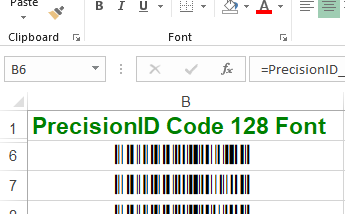 PrecisionID Code 128 Fonts screenshot