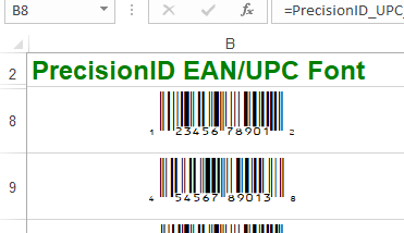 PrecisionID EAN UPC Fonts screenshot