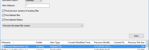 PreviousFilesRecovery screenshot