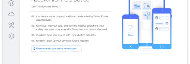 Primo iPhone Data Recovery screenshot