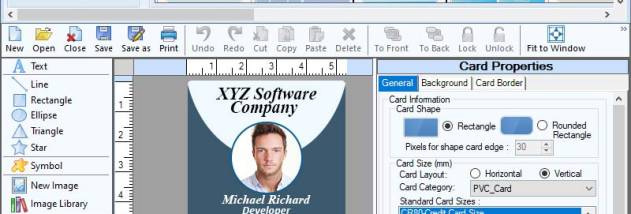 Print and Design ID Card Software screenshot