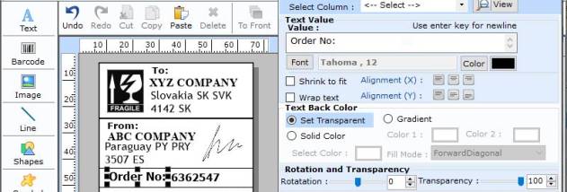 Print Barcode Label Software screenshot