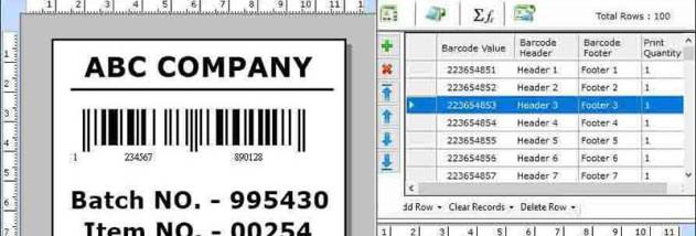 Print Barcode Label Application screenshot