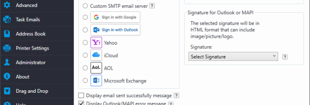 Print2Email Server screenshot