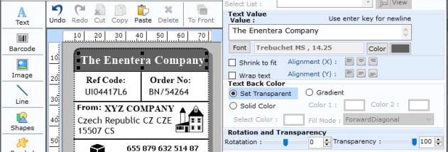 Printable Code 128 SET B Barcode screenshot