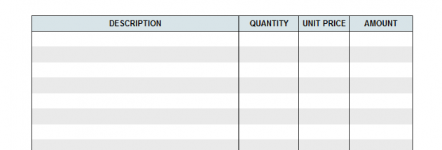 Printable Invoice Template screenshot