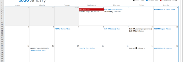 PrintableCal screenshot
