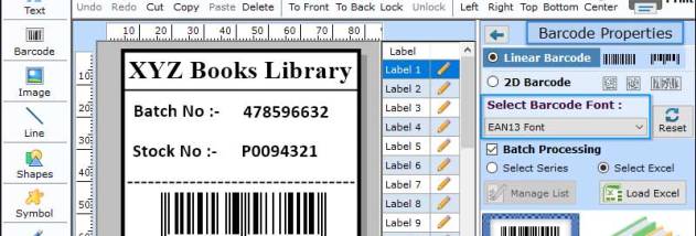 Printing Barcode for Book Cover screenshot