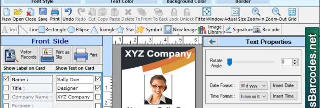 Printing Compatible Visitor Card Maker screenshot