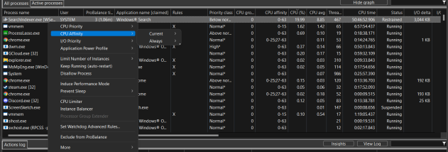Process Lasso Server screenshot