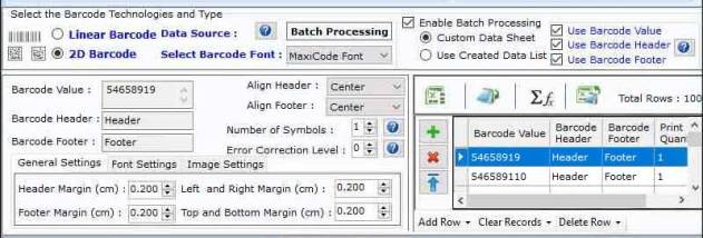 Product Handling Barcode Maker Software screenshot