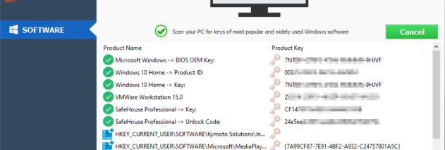 Product Key Recovery Tool screenshot