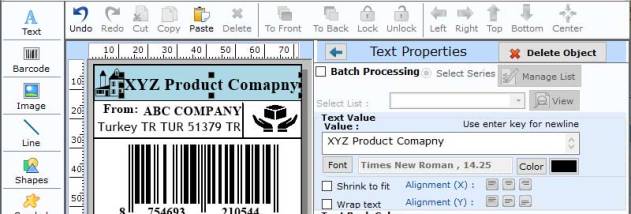 Professional Barcode Creating Tool screenshot