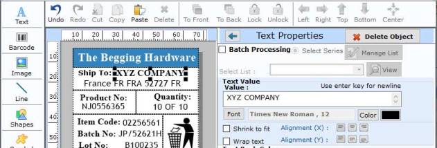 Professional Barcode Label Creator screenshot