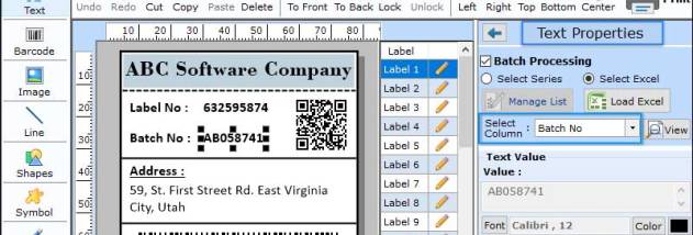 Professional Barcode Label Maker screenshot