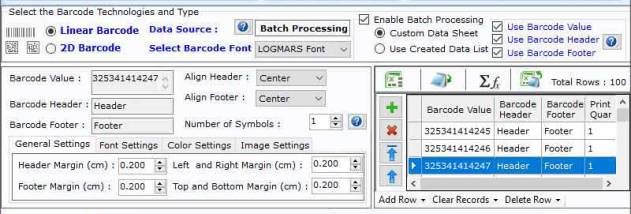 Professional Barcode Making Program screenshot