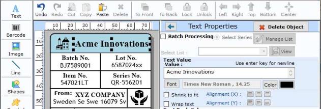 Professional Barcode Printable Tool screenshot