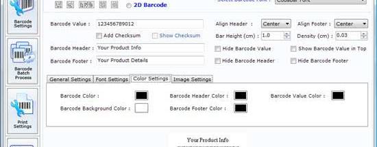 Professional Barcodes Software screenshot