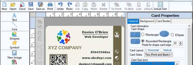 Professional Business Cards Tool screenshot