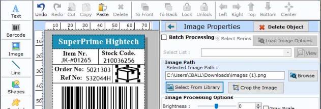 Professional Custom Barcode Label screenshot