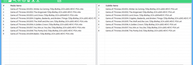 PSA Media & Subtitle Renamer screenshot