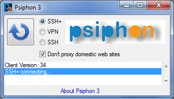 Psiphon screenshot