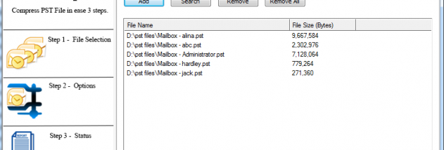 PST Compress and Compact screenshot