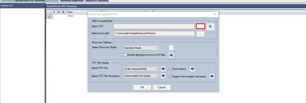 PST Recovery Software screenshot