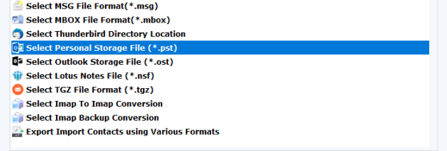 PST to MBOX Converter screenshot