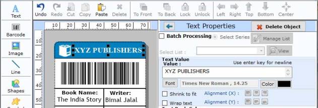 Publisher Barcode Tool screenshot