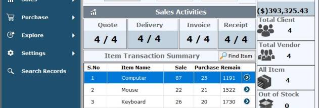Purchase Order Organizer Software screenshot