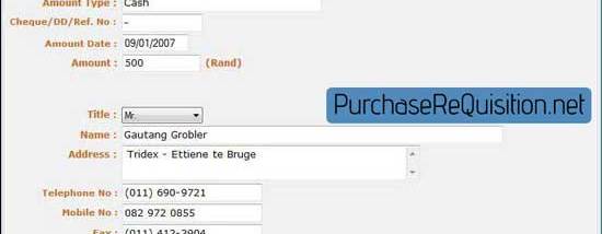 Purchase Requisition Software screenshot