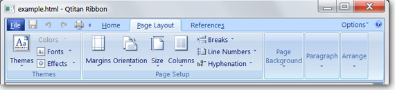 QtitanRibbon screenshot