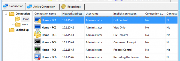 RAC Client screenshot