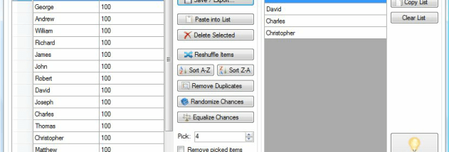 Random Item Picker Free screenshot