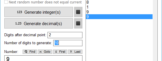 Random Number Generator screenshot